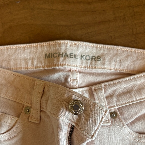 Michael Kors Izzy Cropped Skinny Ankle Jeans Light Pink Size 4 - Picture 2 of 5